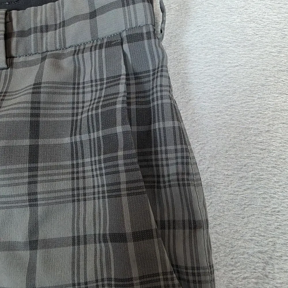 Nike Golf Dri-FIT Plaid Golf Shorts Men's Size 38 Gray Performance Flat Front